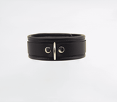 Love In Leather Fetish Collar with Coloured Hardware Gold Collars and Leads